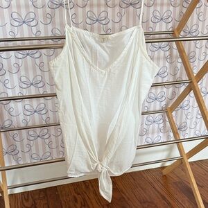 LAWLESS White Tie-Front Tank Top